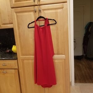 Blaque Label Red Halter Backless Dress L